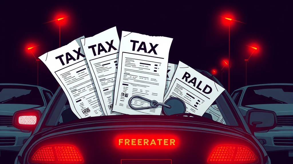 자동차세 미납, 어떤 불이익이 있을까요? (illustration 스타일)