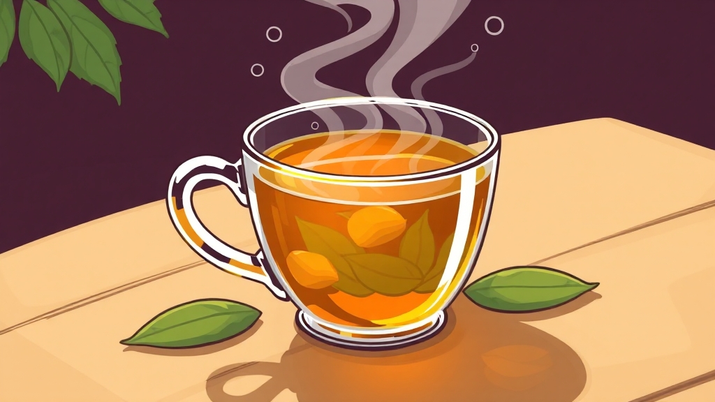 둥글레차, 건강하게 즐기세요! (cartoon 스타일)