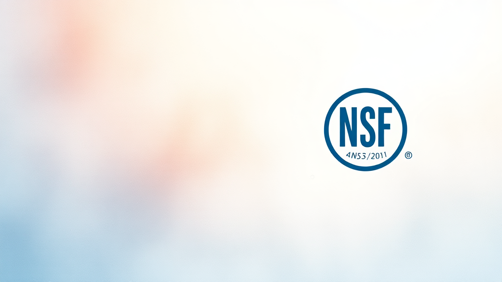 NSF 인증 종류 및 확인법 (watercolor 스타일)