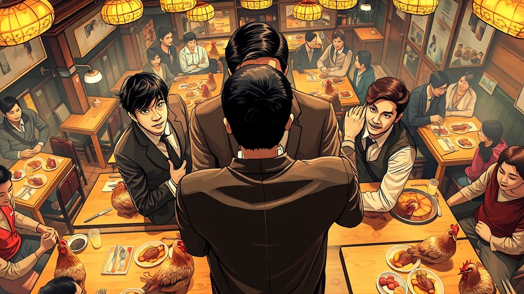 한석규를 비롯한 주요 출연진 (illustration 스타일)