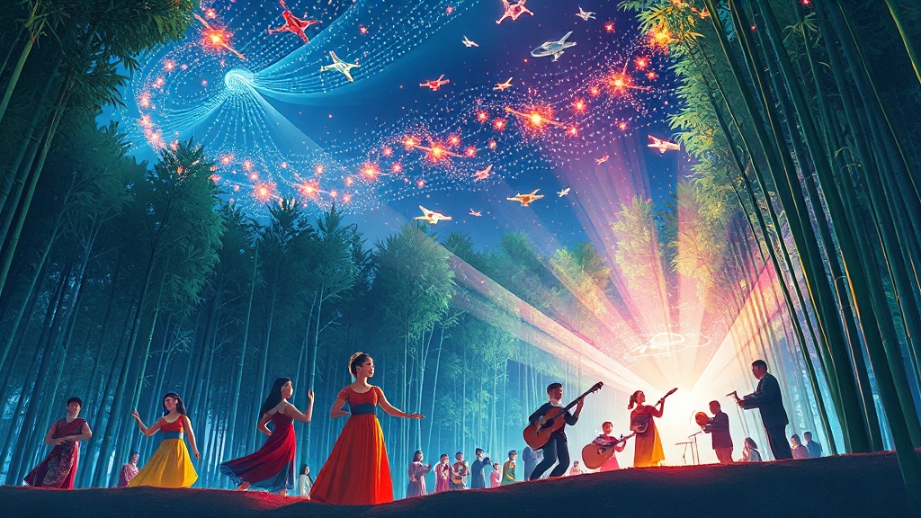 공연 & 이벤트 (드론 쇼는 필수!) (illustration 스타일)