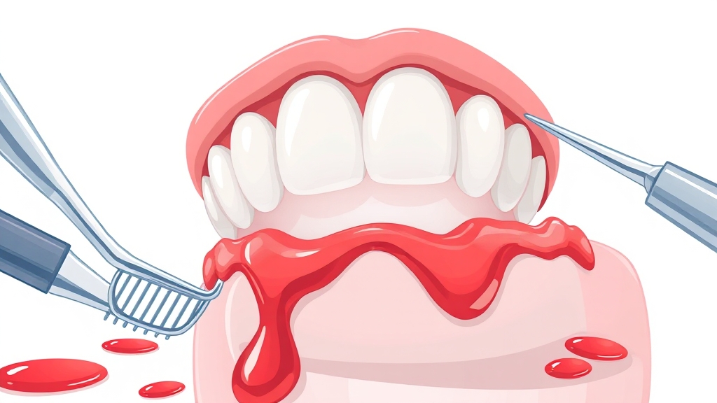 치주 질환, 증상과 치료법 (cartoon 스타일)