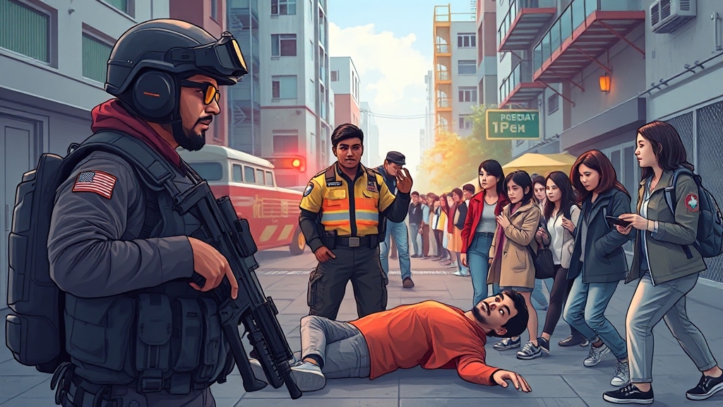 민방위 교육, 무엇을 배울까? (illustration 스타일)