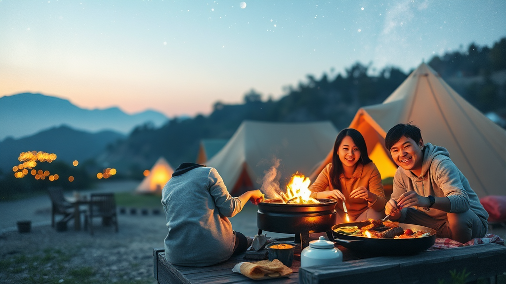 주변 정보 (숙소, 맛집, 교통) (watercolor 스타일)
