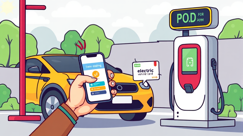 나에게 맞는 전기차 카드 발급 방법 (cartoon 스타일)