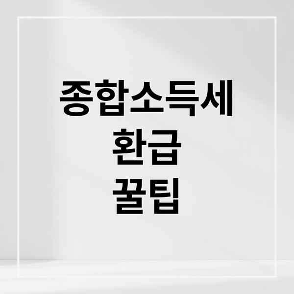 종합소득세
환급
꿀팁 (종합소득세 환급)