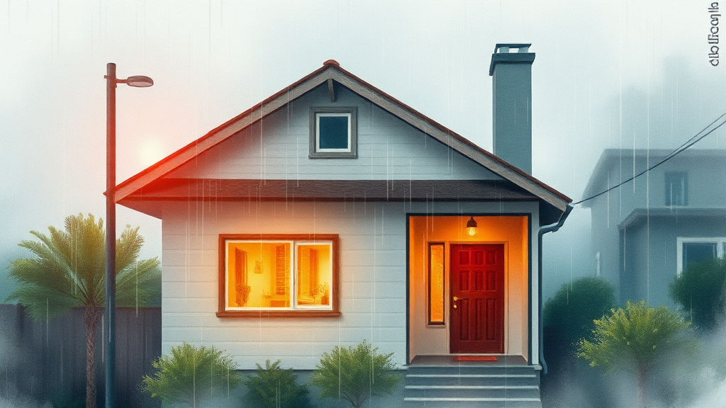 누수 발생 시 초기 대응 (watercolor 스타일)