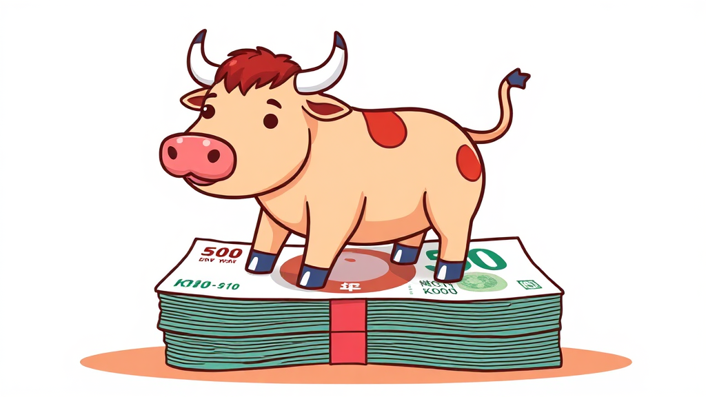 환율 안정 및 국내 주식 시장 영향 (cartoon 스타일)