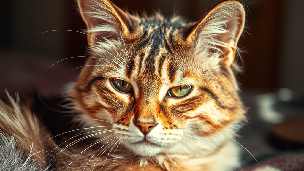 노령묘 기준과 노화 특징 (realistic 스타일)