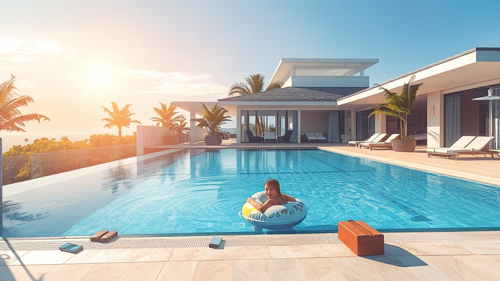 풀빌라 예약 팁 & 준비물 (watercolor 스타일)