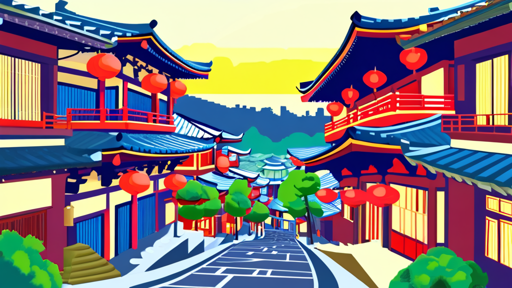 역사와 예술의 만남, 삼국지 벽화거리 (illustration 스타일)