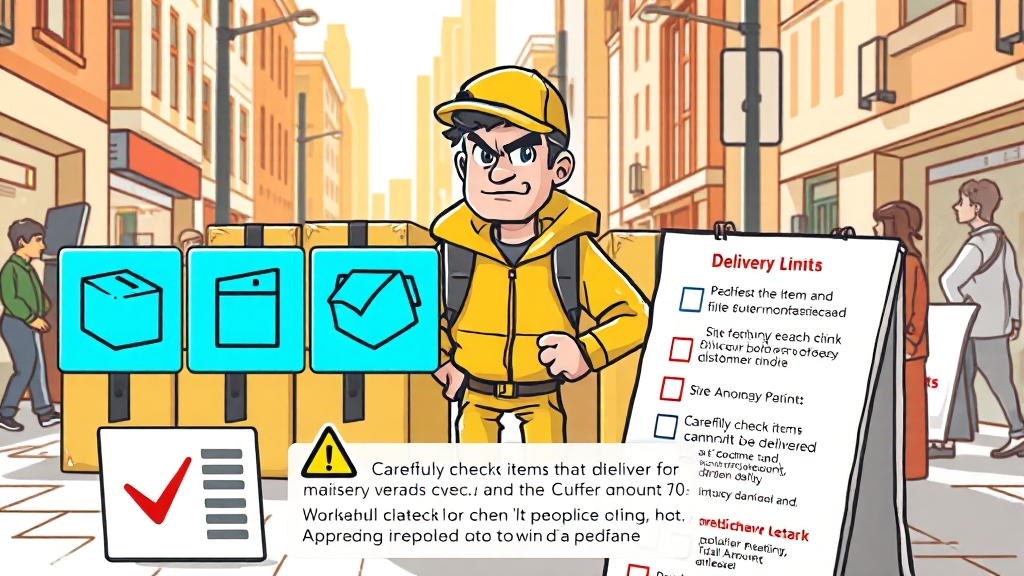 CU 반값택배 주의사항 (cartoon 스타일)