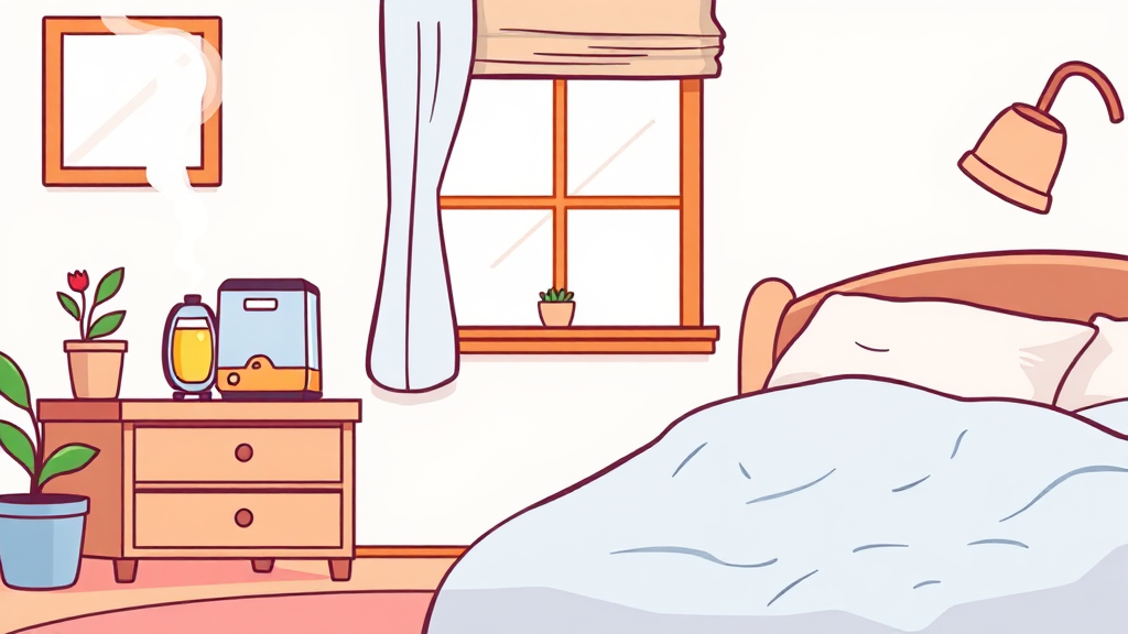 마른 기침 멈추는 방법 (cartoon 스타일)