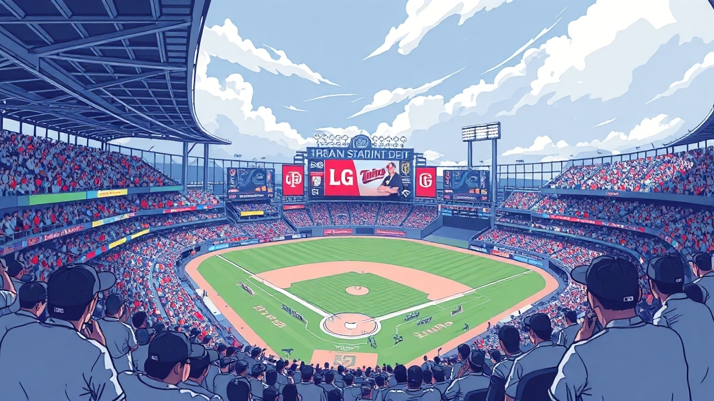 한국시리즈 일정 및 중계 정보 (illustration 스타일)