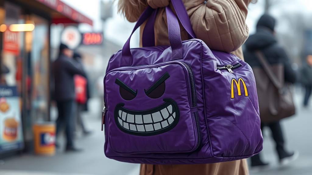 맥도날드 콜라보 가방 소장 가치 (realistic 스타일)