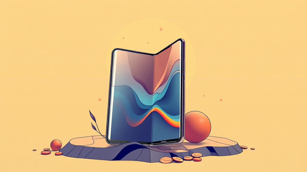 폴더블의 미래를 열다: 혁신적인 기술과 성능 (illustration 스타일)