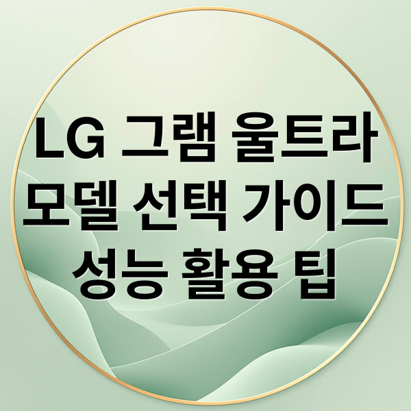 LG 그램 울트라
모델 선택 가이드
성능 활용 팁 (lg 그램 울트라 성능 활용 가이드)
