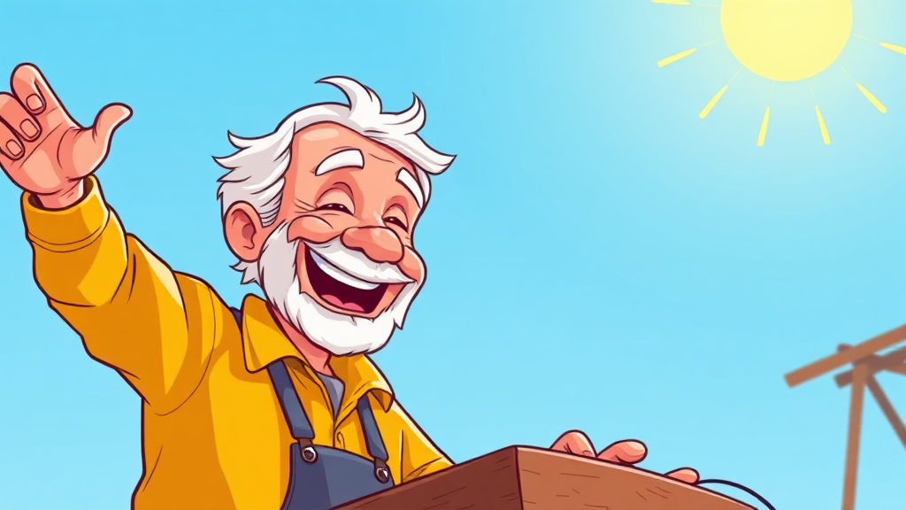 노인 일자리 사업이란? (cartoon 스타일)