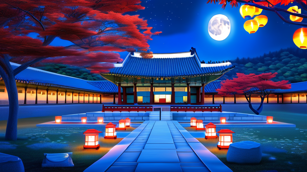 창덕궁 달빛기행: 밤의 궁궐에서 펼쳐지는 특별한 경험 (realistic 스타일)