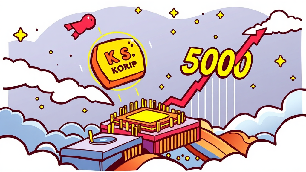 코스피 상승 요인 및 주역 분석 (cartoon 스타일)