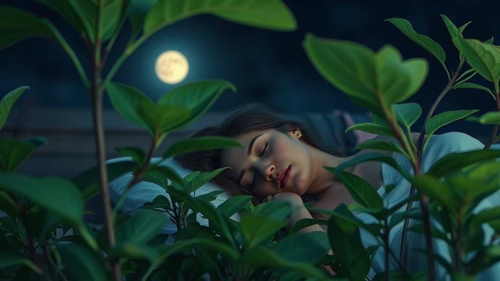 식물성 멜라토닌 부작용 및 주의사항 (realistic 스타일)