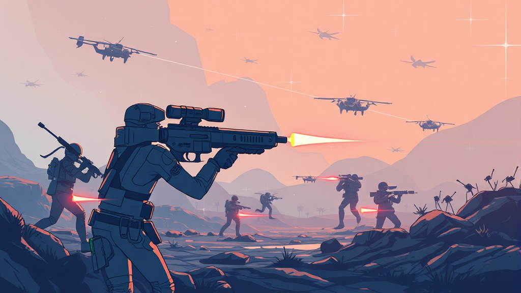 스마트전의 핵심: 적 위치 파악과 목표물 제거 (illustration 스타일)