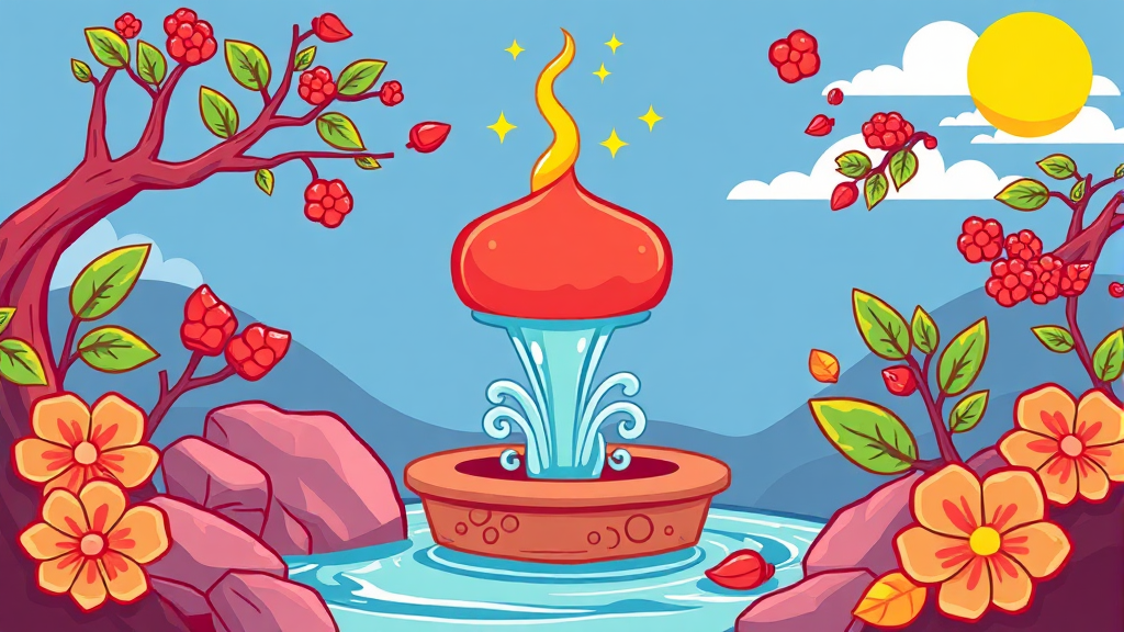 초석잠의 놀라운 효능 알아보기 (cartoon 스타일)