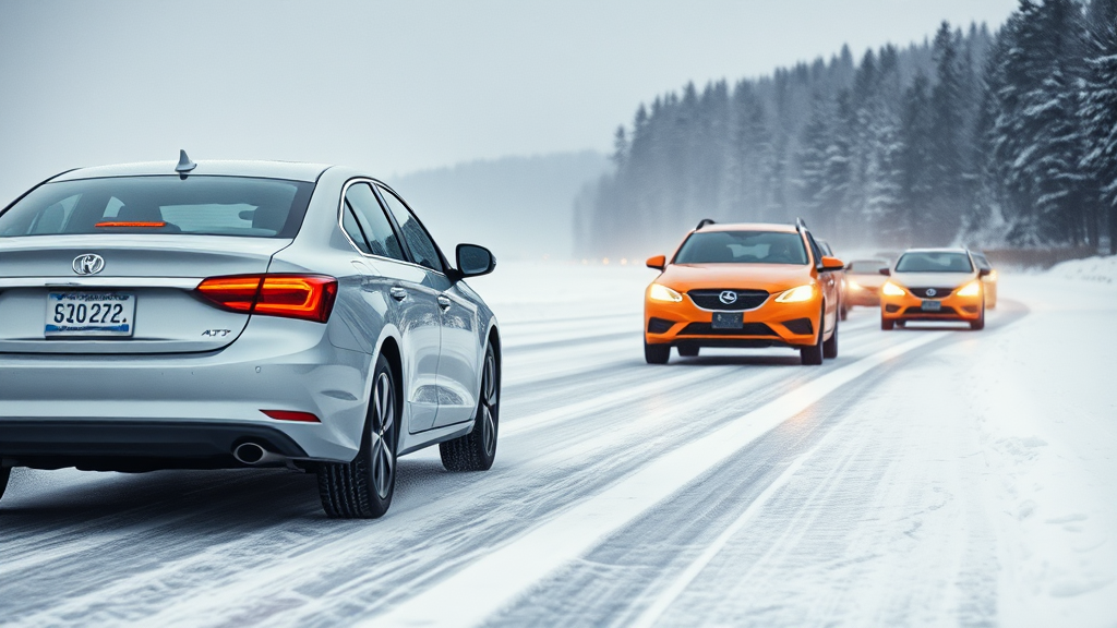 빙판길 운전 요령 (realistic 스타일)