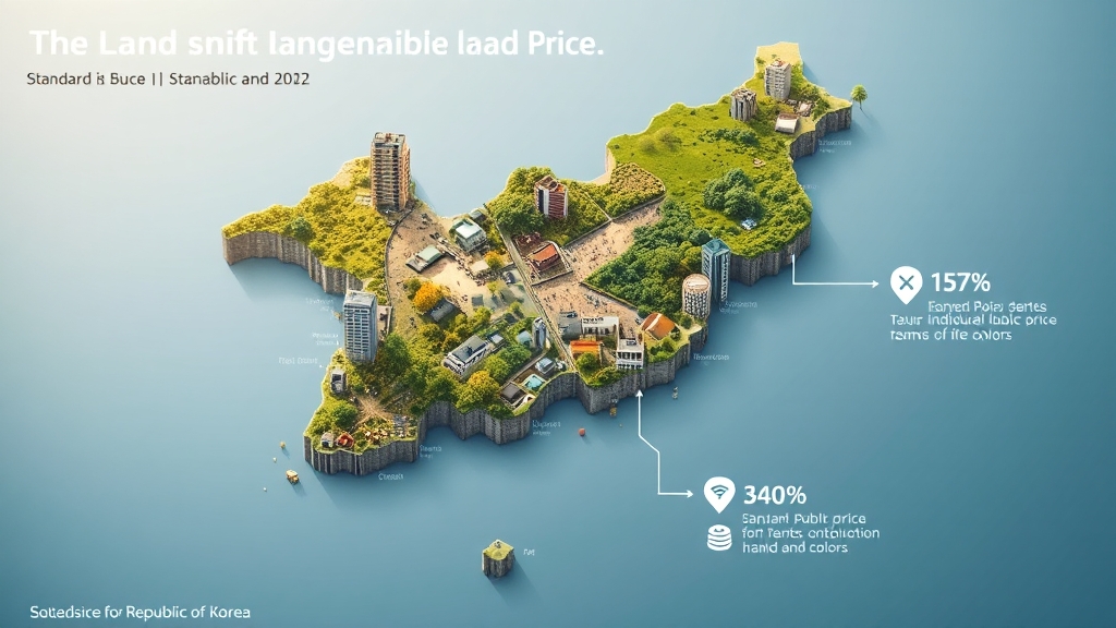 표준지 vs 개별공시지가 (realistic 스타일)