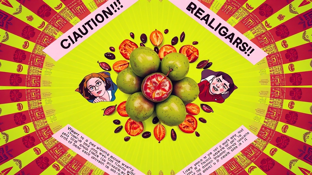 매실 섭취 시 주의할 부작용 (popart 스타일)