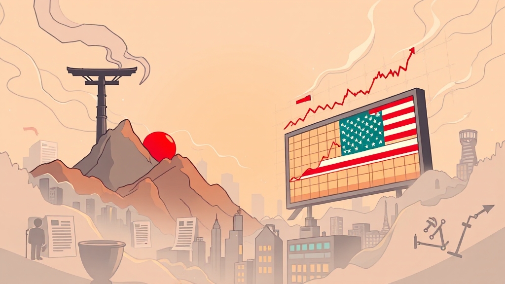 일본 및 미국 금리 정책과 엔화 환율 (cartoon 스타일)