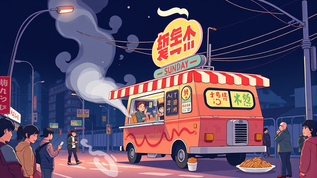 순대트럭 메뉴 & 가격 (illustration 스타일)