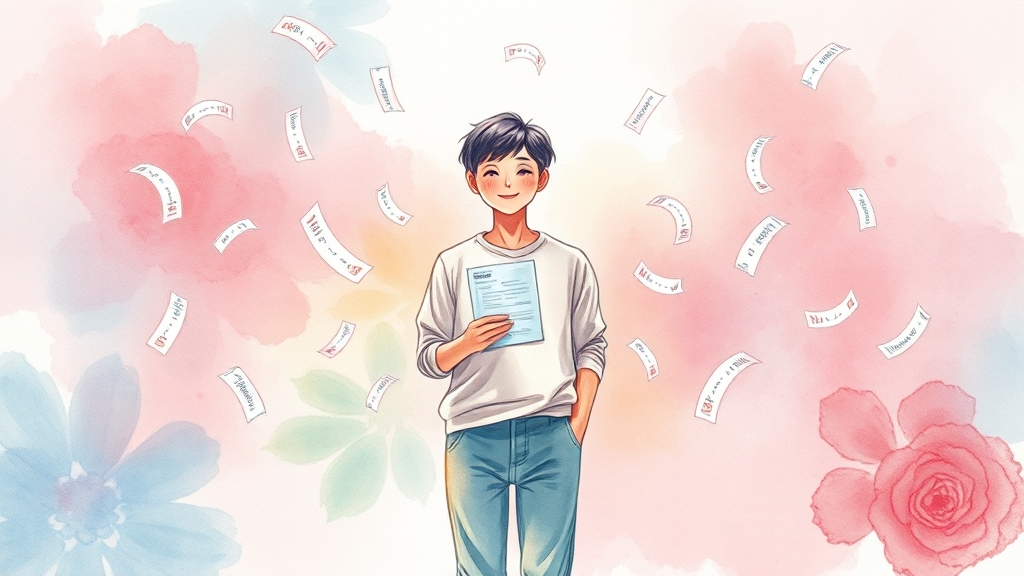 급여명세서, 어떻게 활용할까요? (watercolor 스타일)