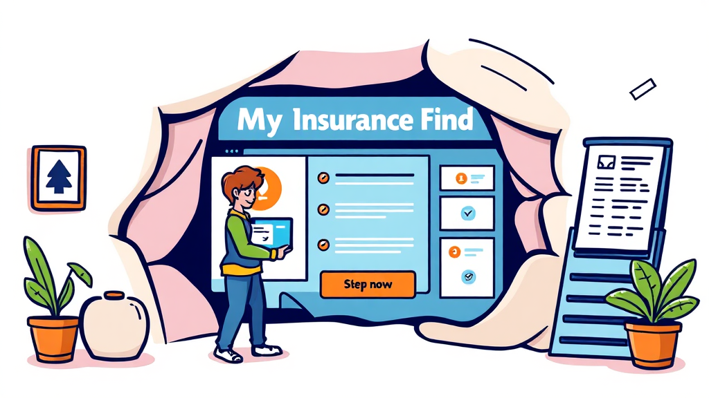 내보험 찾아줌 활용 꿀팁 및 주의사항 (cartoon 스타일)