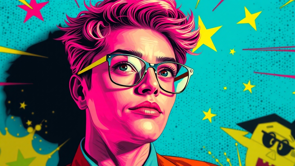 수험 생활 관리 및 멘탈 케어 (popart 스타일)