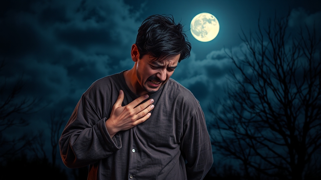 천식의 주요 증상과 특징 (realistic 스타일)