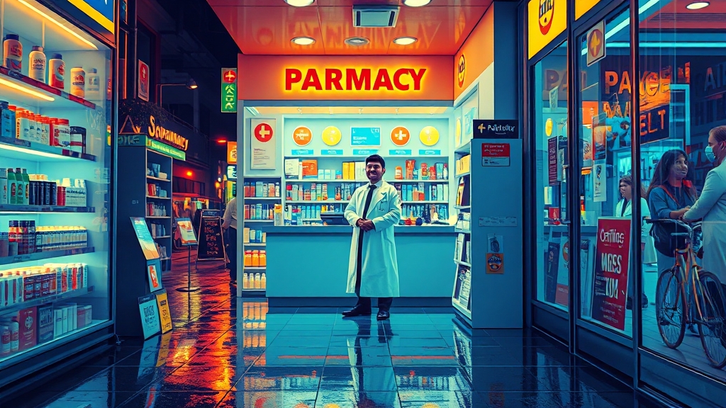 왜 24시 약국이 필요할까? (popart 스타일)