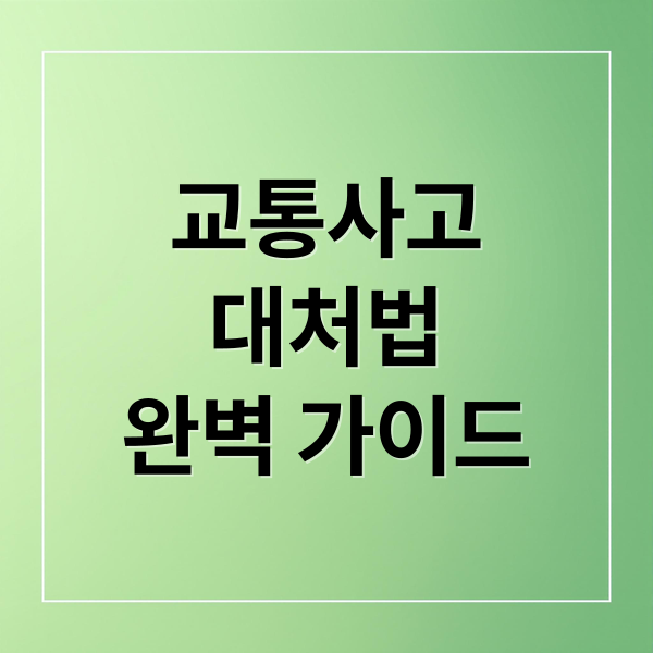 교통사고
대처법
완벽 가이드 (교통사고 번호판 찌그러짐 보상)