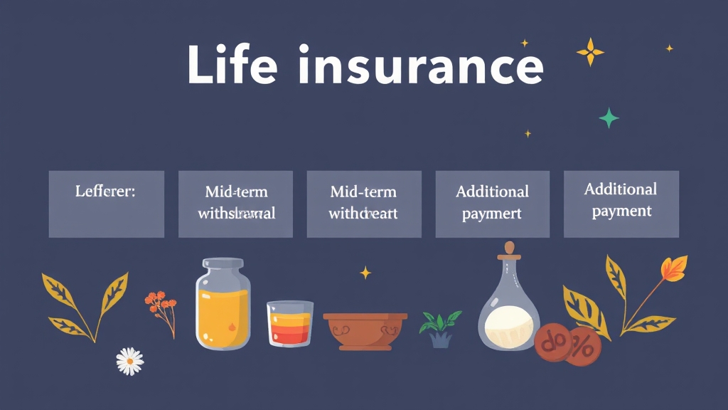 종신보험, 감액, 중도인출, 추가납입 활용 (illustration 스타일)