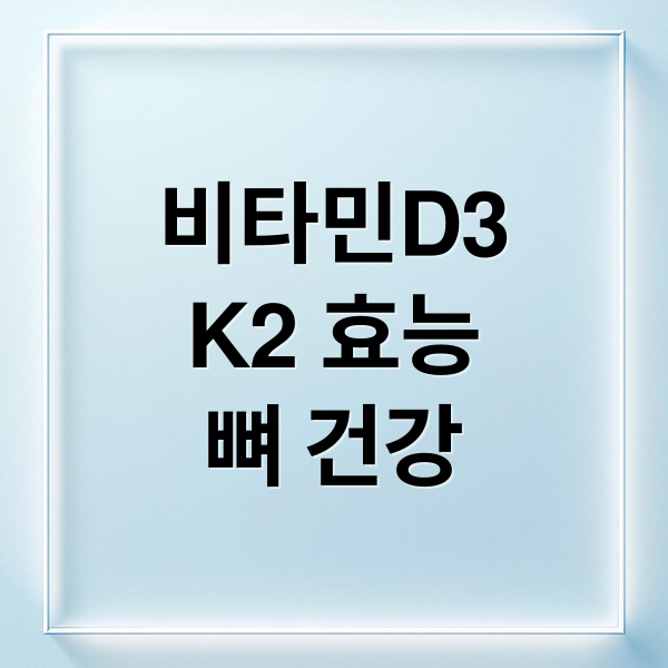비타민D3
K2 효능
뼈 건강 (비타민D3 K2 효능 권장량)