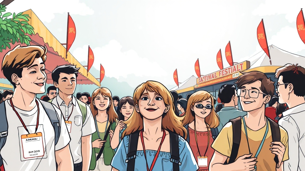 축제 방문 꿀팁 & 유의사항 (illustration 스타일)