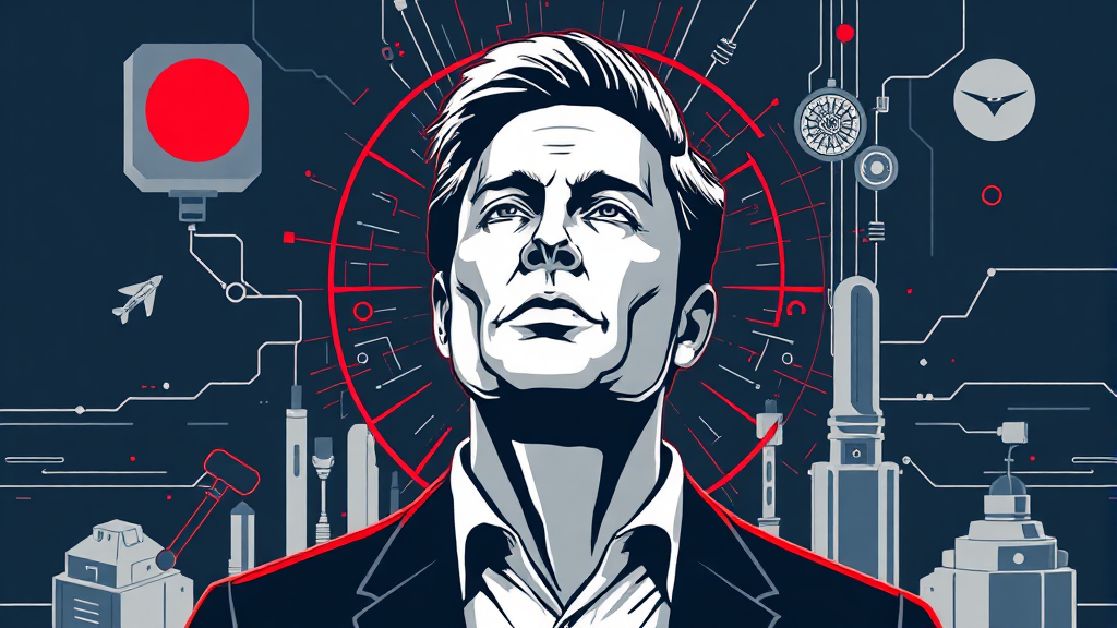 2026 AI 전쟁: 미래 책임은? 7 AI 안전성 논쟁: 일론 머스크의 비판 (illustration 스타일)