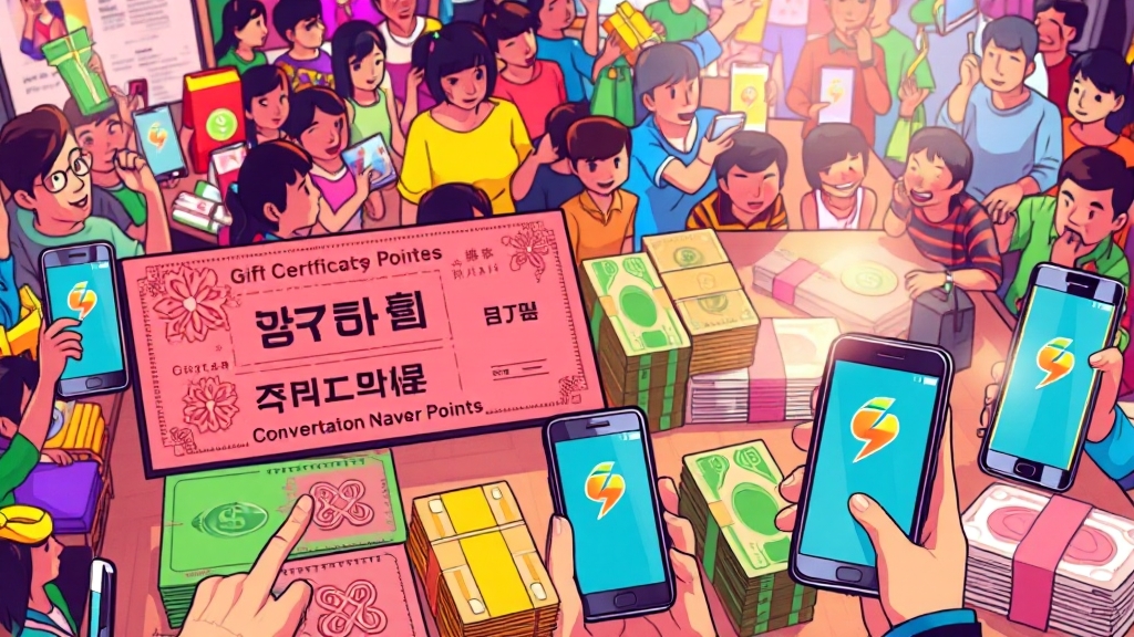 네이버페이 포인트 현금화 방법 총정리: 조건부터 2025년 정책까지 4 방법 1: 상품권 교환 후 되팔기 (cartoon 스타일)