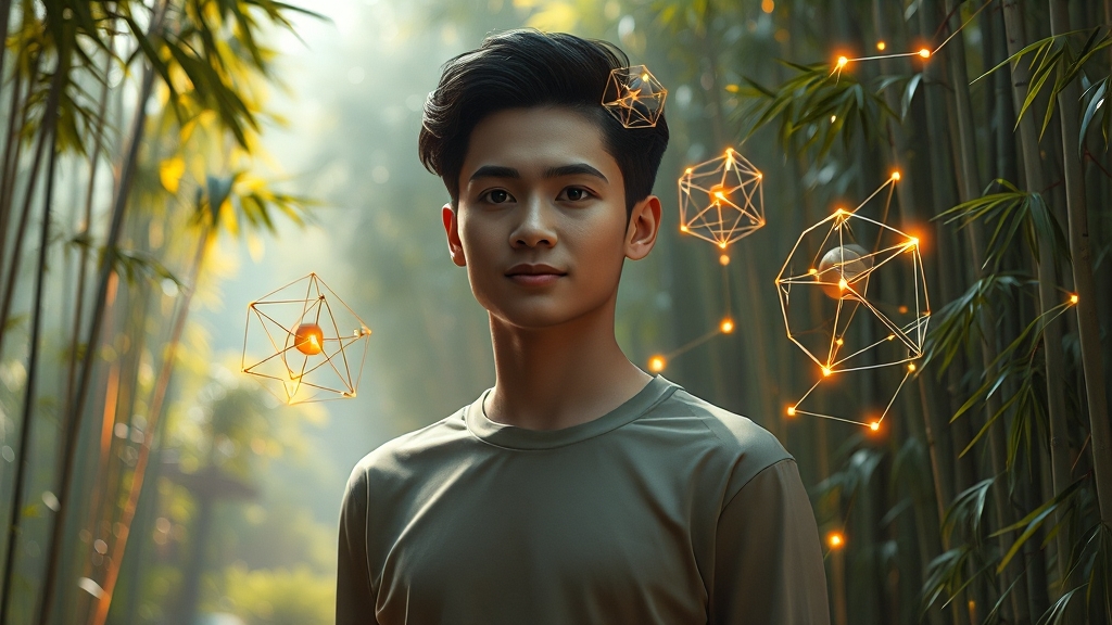 AI, 삶과 일에 미치는 영향 (realistic 스타일)