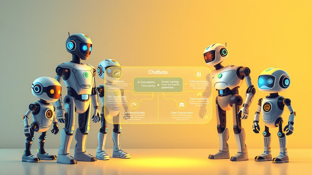 상황별 AI 챗봇 선택 가이드 (illustration 스타일)