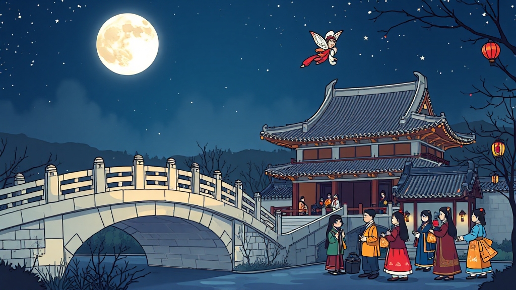 달빛 아래 거니는 창덕궁 코스 (cartoon 스타일)