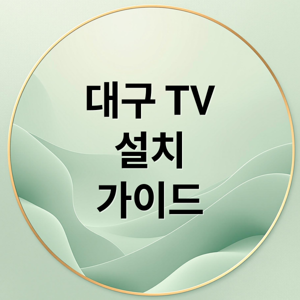대구 TV
설치
가이드 (대구 벽걸이티비 TV설치 업체 추천)