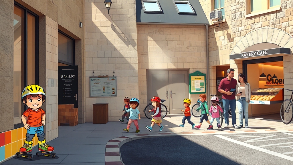 주차 및 주변 시설 정보 (realistic 스타일)