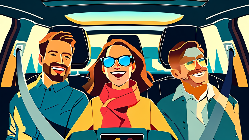 XC90, 당신의 다음 가족 여행을 책임질 이유 (cartoon 스타일)