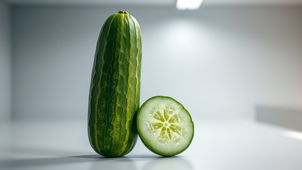 오이 보관 시 주의사항 (realistic 스타일)